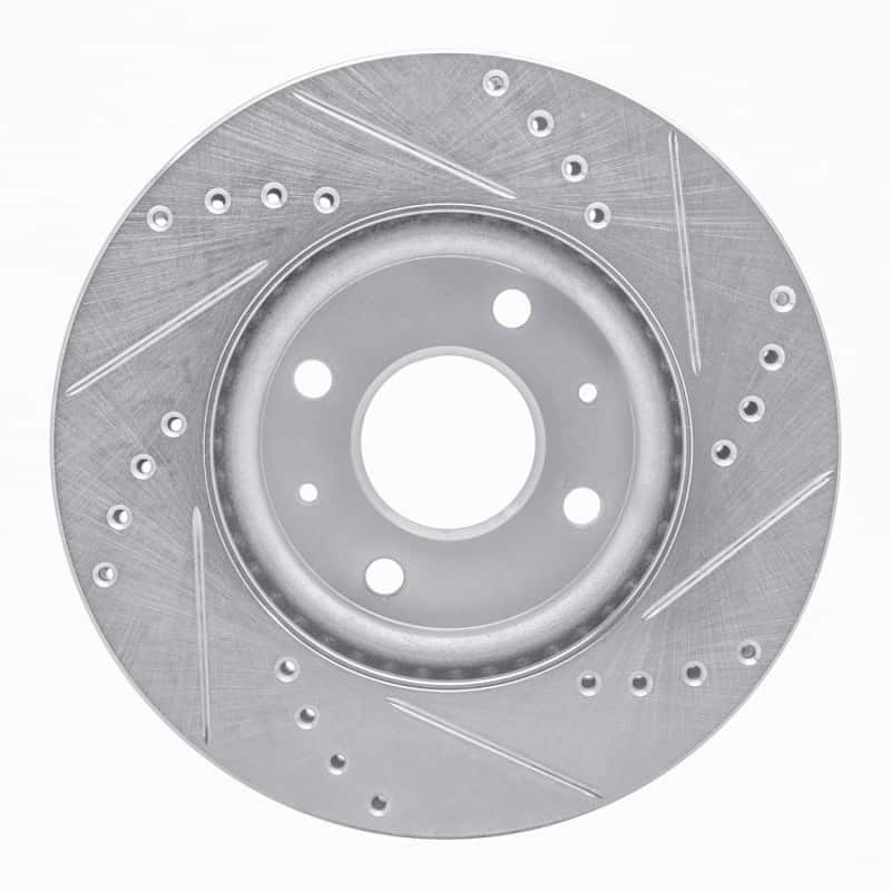 R1 Concepts — R1 14-20 Peugeot 2008 (Mexico) Rear Left Drilled & Slotted Silver Brake Rotor - view 5