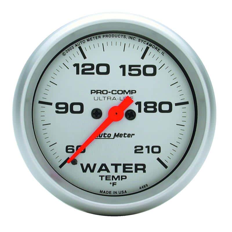AutoMeter — Autometer Ultra-Lite 66.7mm Full Sweep Electronic 60-210 Degree F Water Temperature Gauge
2-5/8" LOW TEMP GA, - view 2