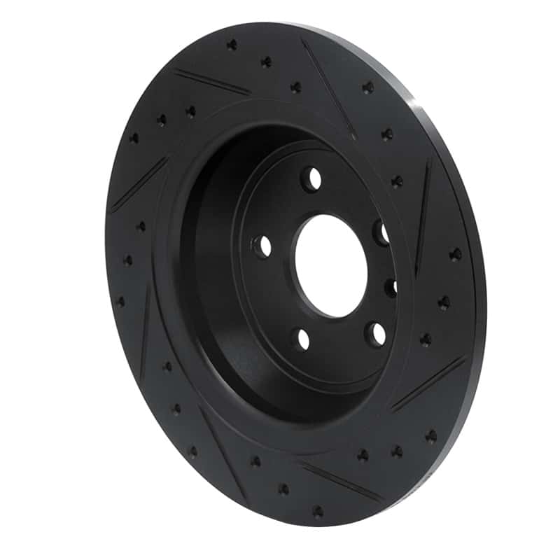 R1 Concepts — R1 13-20 Ford Fusion Rear Left Drilled & Slotted Black Brake Rotor
R1 Brake Rotor Drill - view 4