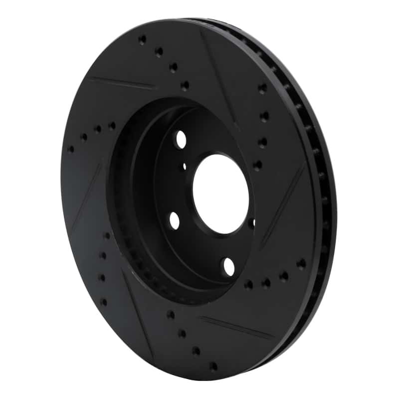 R1 Concepts — R1 01-05 Toyota RAV4 Front Left Drilled & Slotted Black Brake Rotor
R1 Brake Rotor Drill - view 4