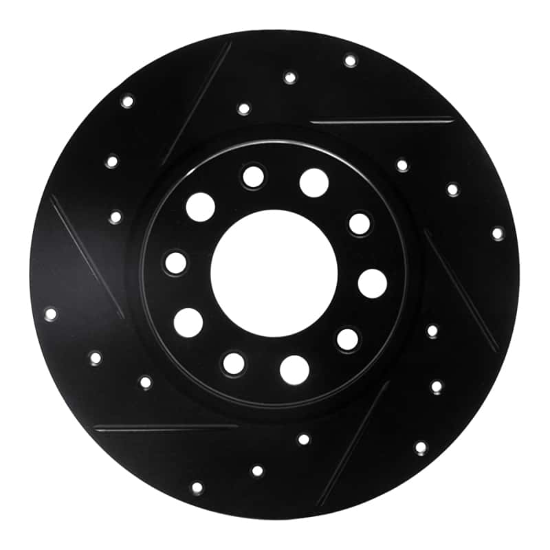 R1 Concepts — R1 2014-2022 Chrysler 200 Rear Left Drilled & Slotted Black Brake Rotor
R1 Brake Rotor Drill - view 1