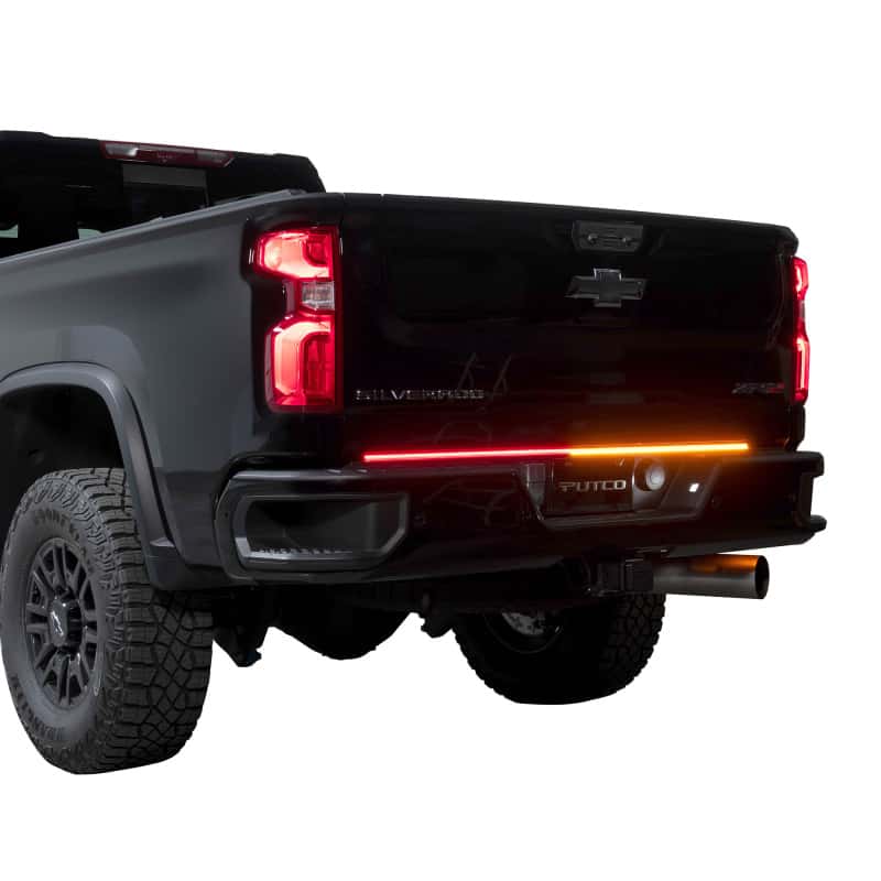 Putco — Putco 2024 Chevrolet Silverado HD/ GMC Sierra HD 60In Direct Fit Red Blade Kit Tailgate Bars - view 4