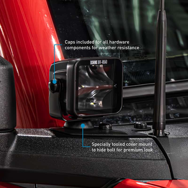 Borne Off-Road — Borne Off-Road 21+ Bronco Light Pods 2pc Ditch 3x3 Flood - view 4