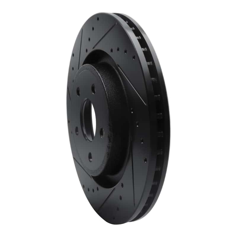 R1 Concepts — R1 06-10 Jeep Grand Cherokee Front Left Drilled & Slotted Black Brake Rotor
R1 Brake Rotor Drill - view 2