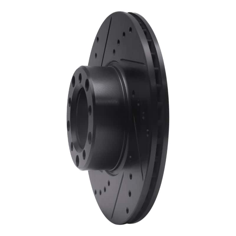 R1 Concepts — R1 72-80 Mercedes-Benz 280SE Front Left Drilled & Slotted Black Brake Rotor
R1 Brake Rotor Drill - view 2