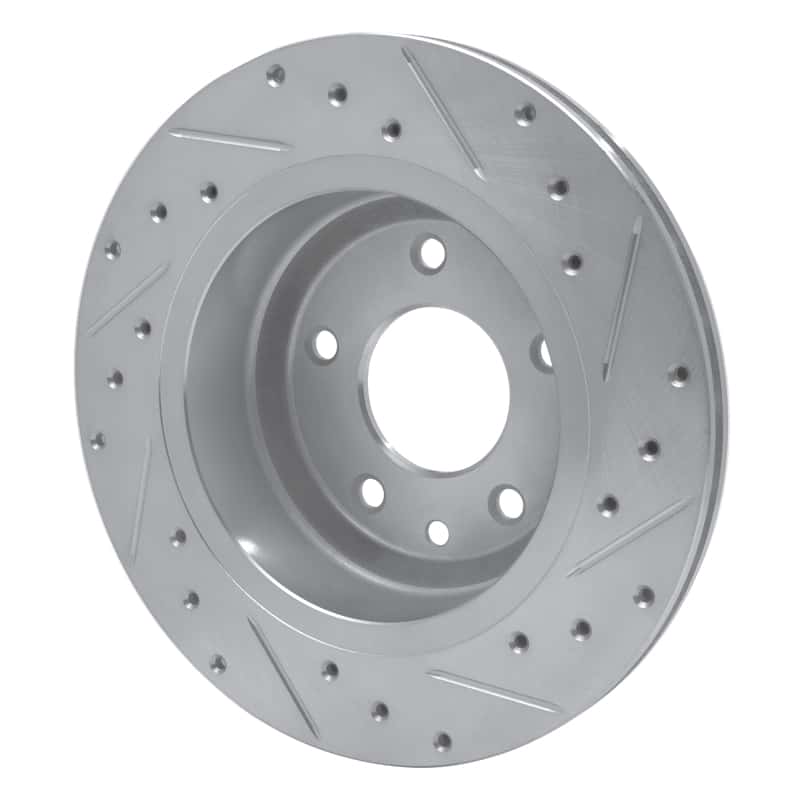 R1 Concepts — R1 1995-2006 Jaguar VanDEN PLAS Rear Left Drilled & Slotted Silver Brake Rotor
R1 Brake Rotor Drill - view 4