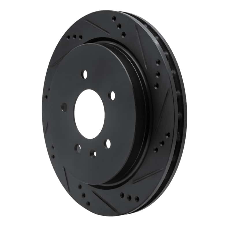 R1 Concepts — R1 03-11 Cadillac STS Rear Right Drilled & Slotted Black Brake Rotor
R1 Brake Rotor Drill - view 2