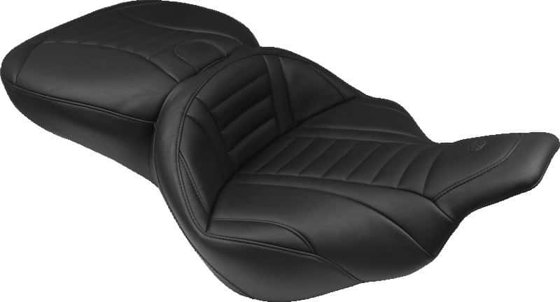 Mustang Motorcycle — Mustang 97-07 Harley Electra Glide,Rd Glide Super Touring 1PC Seat Deluxe - Black - view 2