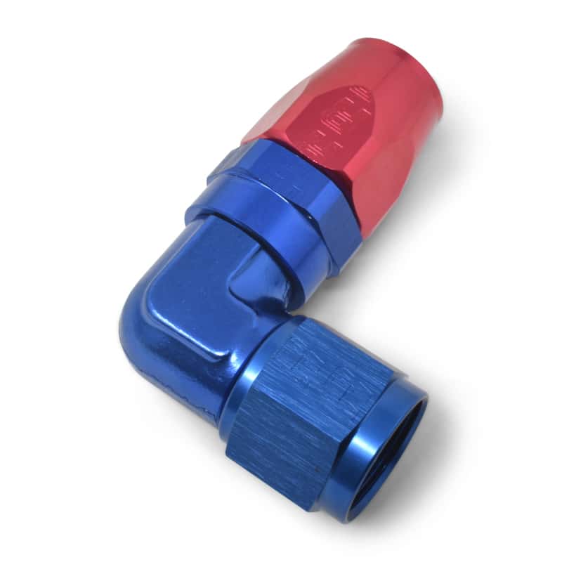Russell — Russell Performance -8 AN Red/Blue 90 Degree Forged Aluminum Swivel Hose End
Hose Fitting - view 6