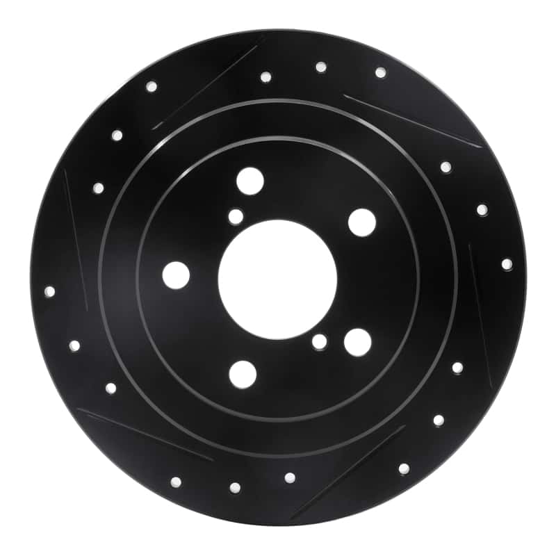 R1 Concepts — R1 90-08 Saab 9-2X Rear Left Drilled & Slotted Black Brake Rotor
R1 Brake Rotor Drill - view 1