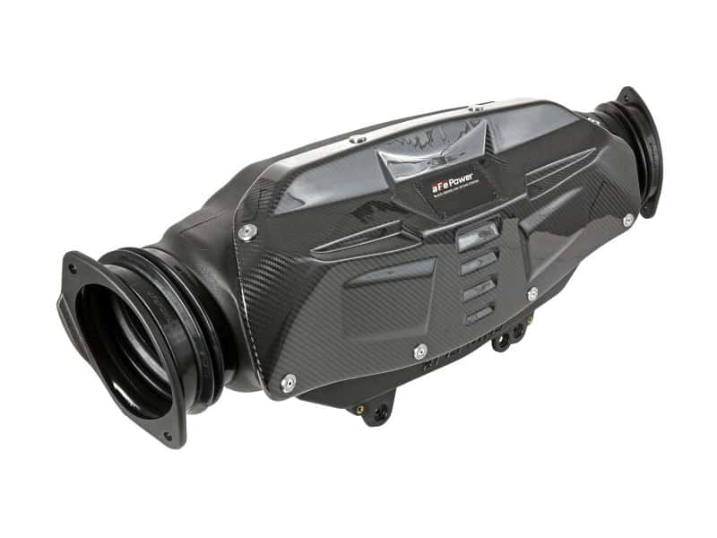 aFe — aFe Black Series Carbon Fiber Pro 5R Air Intake System 2020 Chevrolet Corvette C8 V8 6.2L
Black Series Intake - view 4