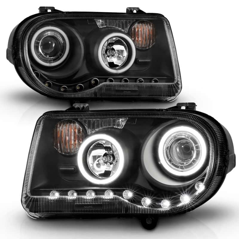 ANZO — ANZO 2005-2010 Chrysler 300C Projector Headlights w/ Halo Black (CCFL) G2
Head Light Set
HdLtSet - view 3