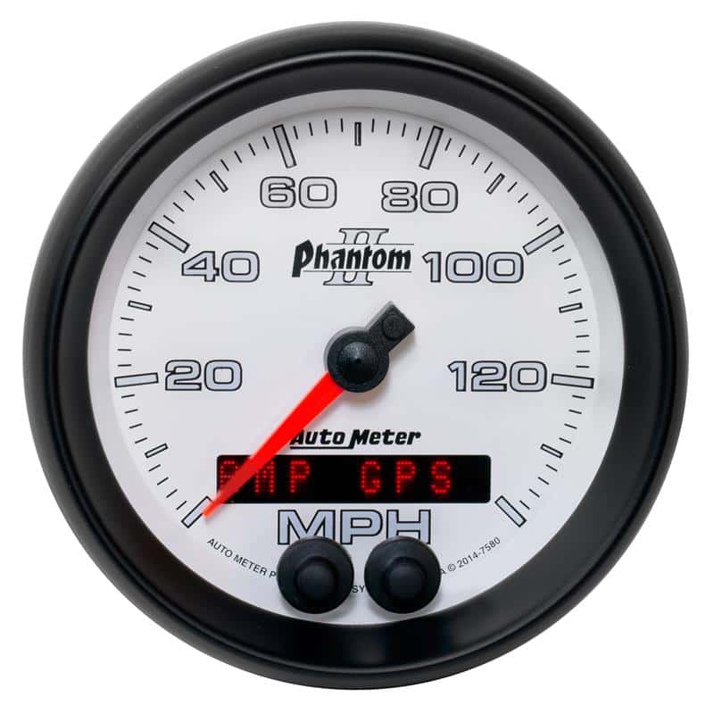 AutoMeter — Autometer Phantom II 3-3/8in 0-140MPH In-Dash Electronic GPS Programmable Speedometer
3-3/8" SPEEDO, 140 M - view 2