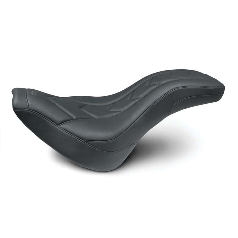 Mustang Motorcycle — Mustang 18-21 Harley Street Bob Tripper Fastback 1PC Seat Chevron - Black - view 2