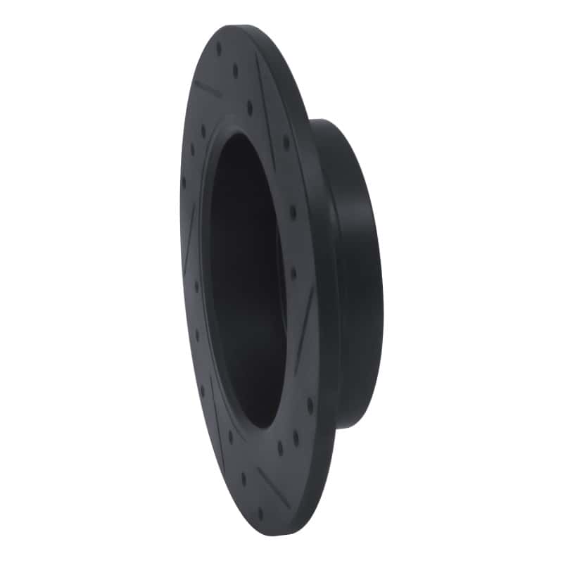 R1 Concepts — R1 88-93 Dodge 2000 GTX Rear Left Drilled & Slotted Black Brake Rotor
R1 Brake Rotor Drill - view 4