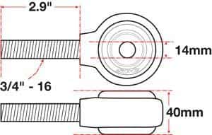 SPC Performance — SPC Performance xAxis Rod End Ball Joint
CROSSAXIS ROD END
XAXIS JOINT - view 3