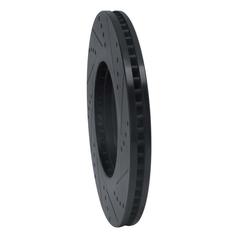 R1 Concepts — R1 05-07 Infiniti QX56 Front Left Drilled & Slotted Black Brake Rotor
R1 Brake Rotor Drill - view 4