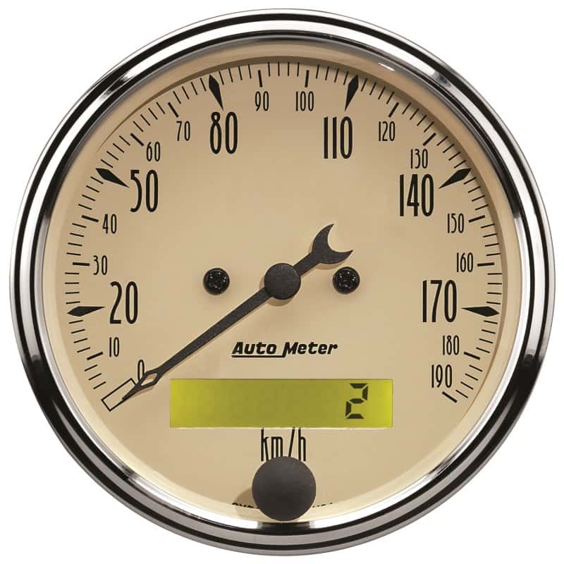 AutoMeter — Autometer Antique Beige 5-Gauge Kit 3-1/8in Electrical Speedometer 190KPH
GA KT 5PC E SPD K AB - view 7