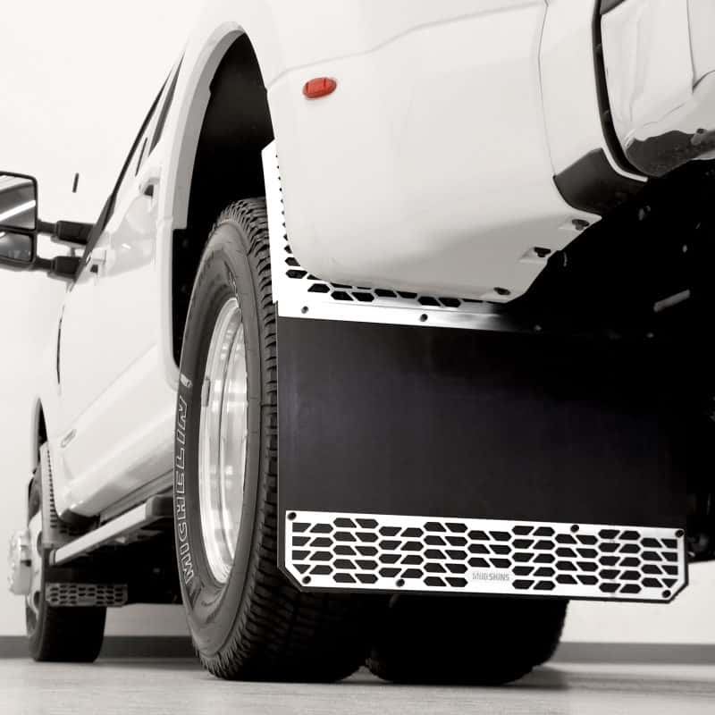 Putco — Putco 17-20 Ford SuperDuty Dually - (Fits Rear) - Set of 2 Mud Skins - Polished SS w/ Hex Shield
Mud Flap - view 2