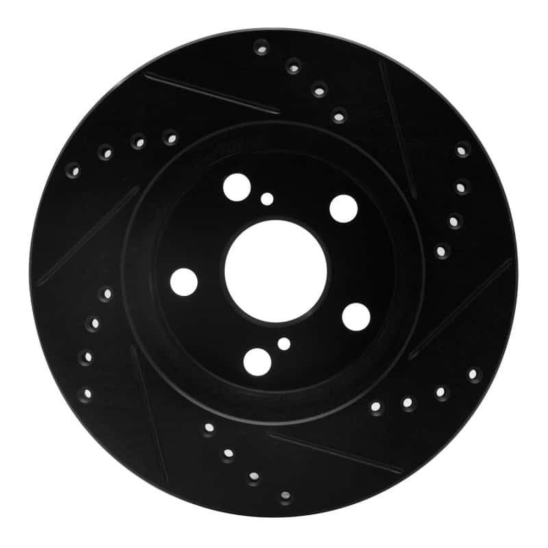 R1 Concepts — R1 94-00 Toyota Celica Front Left Drilled & Slotted Black Brake Rotor
R1 Brake Rotor Drill - view 5