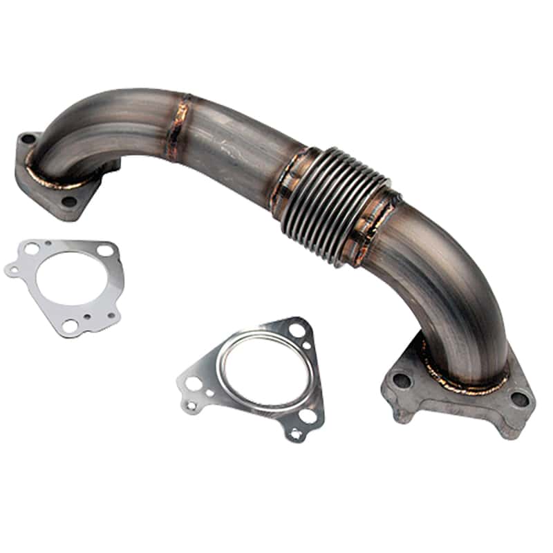 Wehrli — Wehrli 01-04 Chevrolet 6.6L Duramax LB7 2in Stainless Passenger Side Up Pipe w/Gaskets (Twin Turbo)
P UpPipe TT 01-04 SS - view 2