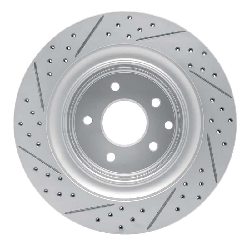 R1 Concepts — R1 07-15 Infiniti Q60 Rear Right Drilled & Slotted Geo-Carbon Rotor - view 5