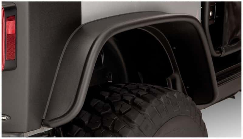 Bushwacker — Bushwacker 07-18 Jeep Wrangler Flat Style Flares 4pc Fits 2-Door Sport Utility Only - Black
FF Jeep Flat Sty 4Pc - view 4