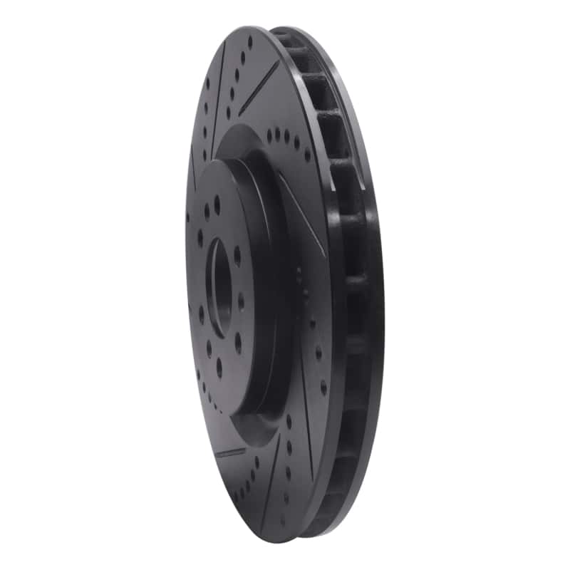 R1 Concepts — R1 04-11 Cadillac STS Front Left Drilled & Slotted Black Brake Rotor
R1 Brake Rotor Drill - view 2