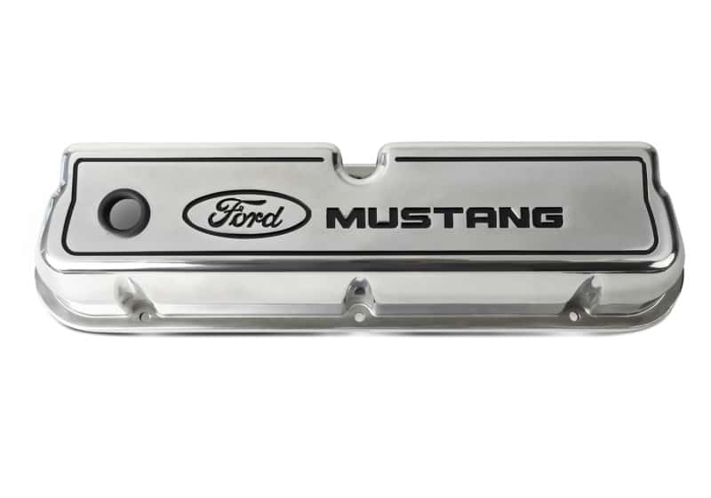 Ford Racing — Ford Racing Ford 289/302/351W Die-Cast Valve Covers - Polished w/Black Logo
Valve Cover Set - view 5