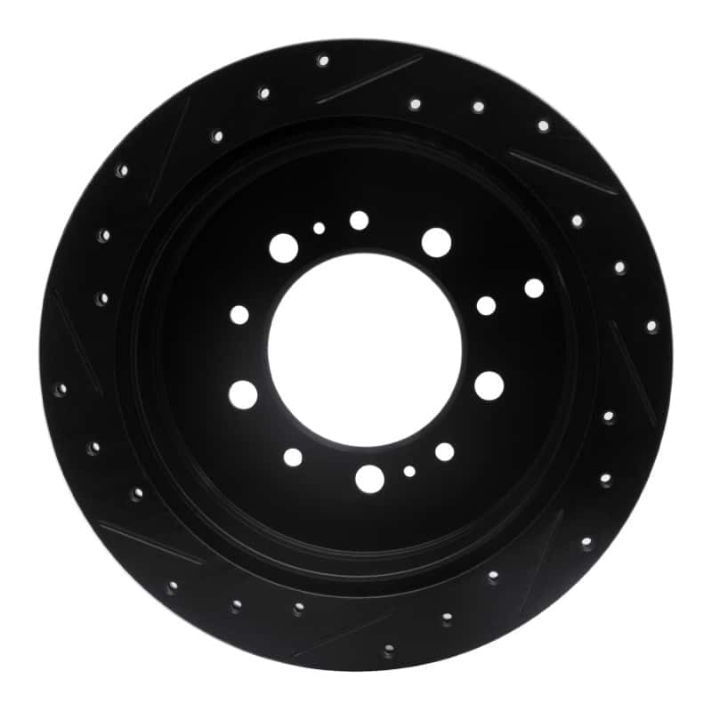 R1 Concepts — R1 07-22 Lexus LX570 Rear Right Drilled & Slotted Black Brake Rotor
R1 Brake Rotor Drill - view 5