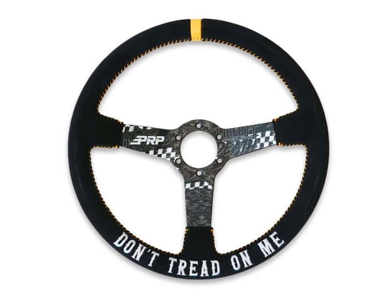 PRP Seats — PRP Deep Dish Suede Steering Wheel - Dont Tread on Me - view 1