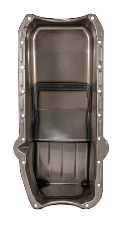 Moroso — Moroso Pre-80 Chevrolet Small Block (w/Driver Side Dipstick) Wet Sump 6qt 9in Steel Oil Pan - Black - view 2