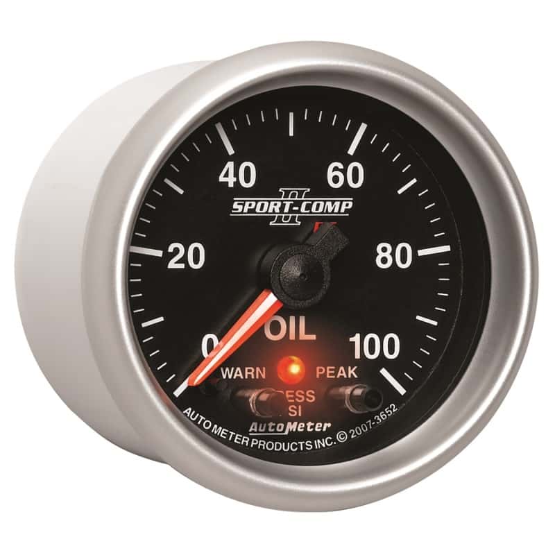 AutoMeter — Autometer Sport-Comp II 52.4mm 0-100 PSI Oil Pressure Peak & Warn w/ Electronic Control Gauge
2-1/16" OIL PRESS, 0 - view 13