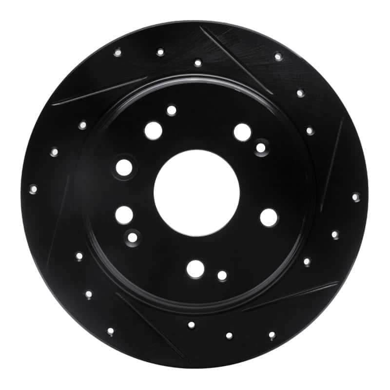 R1 Concepts — R1 01-03 Acura CL Rear Right Drilled & Slotted Black Brake Rotor
R1 Brake Rotor Drill - view 1