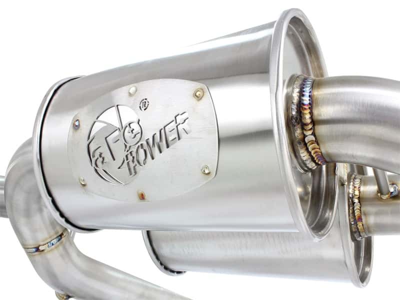aFe — aFe MACHForce XP 2.5in Axle Back Stainless Exhaust w/ Black Tips 07-13 BMW 335i 3.0L L6 (E90/92) N55
Axle-Back Exhaust - view 4