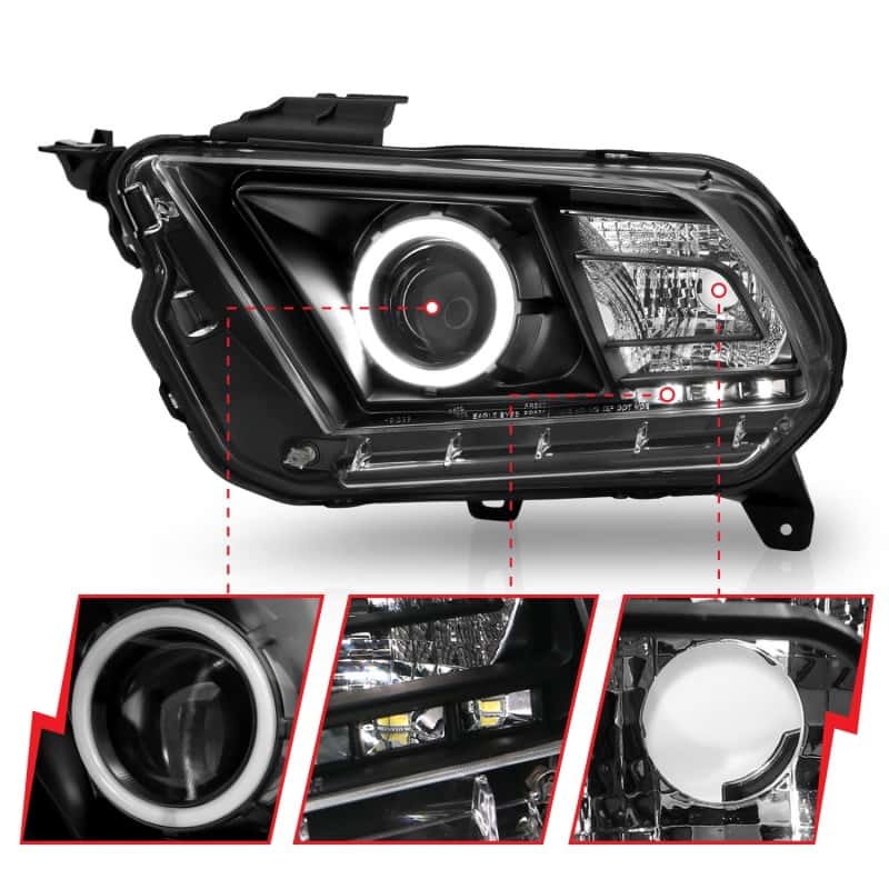 ANZO — ANZO 2010-2014 Ford Mustang Projector Headlights w/ Halo Black (CCFL)
Head Light Set
HdLtSet - view 4