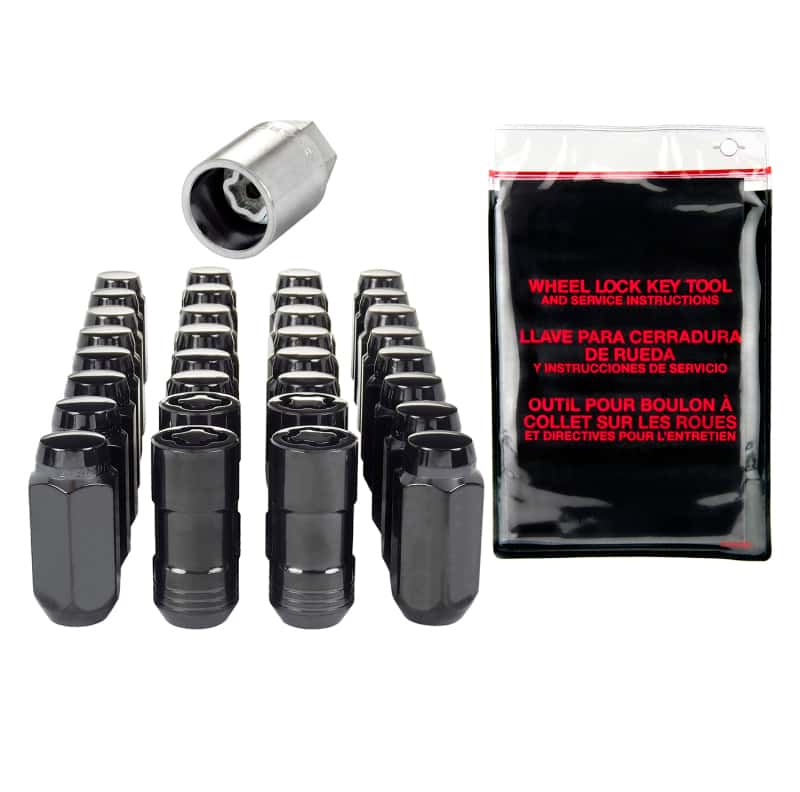 McGard — McGard 8 Lug Hex Install Kit w/Locks (Cone Seat Nut) M14X1.5 / 13/16 Hex / 1.945in. Length - Black - view 1