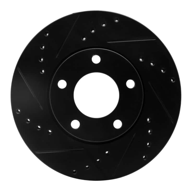 R1 Concepts — R1 04-13 Mazda 3 Front Left Drilled & Slotted Black Brake Rotor
R1 Brake Rotor Drill - view 1