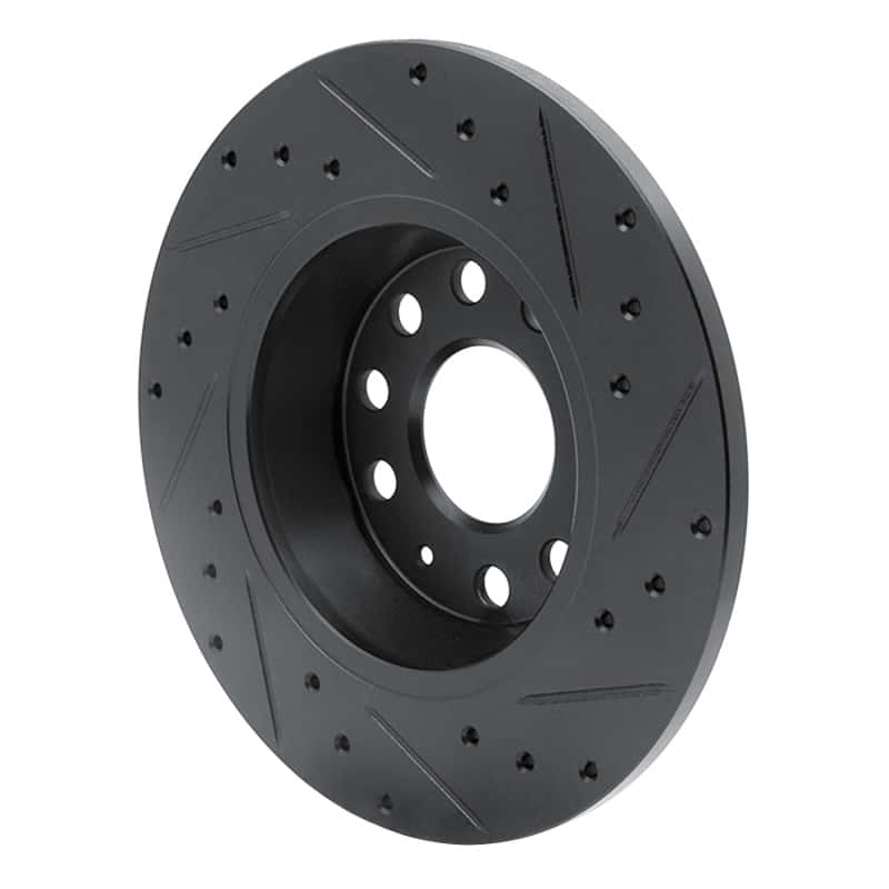 R1 Concepts — R1 05-18 Audi A3 Quattro Rear Left Drilled & Slotted Black Brake Rotor
R1 Brake Rotor Drill - view 4