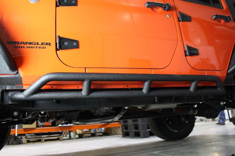 Fishbone Offroad — Fishbone Offroad 07-18 Jeep JK 4 Door Wrangler JK Steel Rock Sliders - Blk Textured Powdercoat - view 9