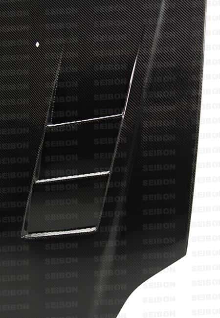 Seibon — Seibon 99-00 Honda Civic (EM1/EJ6/7/8/EK9) TS-Style Carbon Fiber Hood - view 6