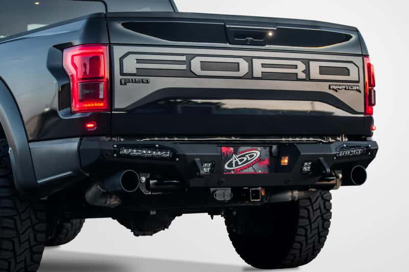 Addictive Desert Designs — Addictive Desert Designs 17-18 Ford F-150 Raptor HoneyBadger Rear Bumper w/ 10in SR LED Mounts
Bumper- Rear
Bumpers - view 8