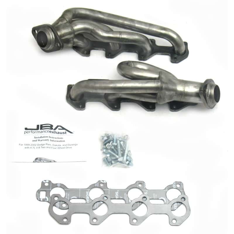 JBA — JBA 02-03 Dodge RAM 4.7L PowerTech 1-1/2in Primary Raw 409SS Cat4Ward Header
Exhaust Header - view 2