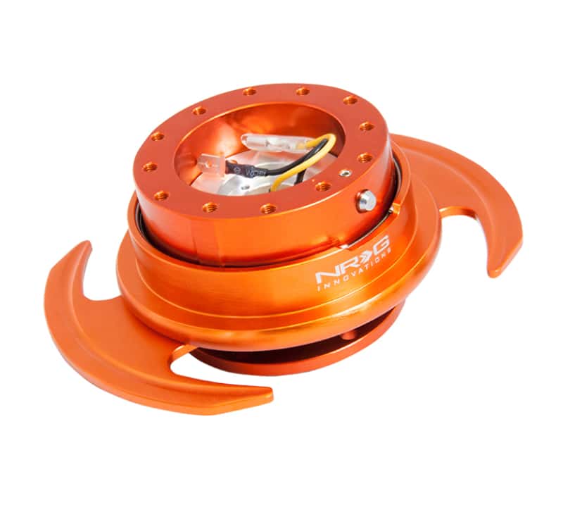 NRG — NRG Quick Release Kit Gen 3.0 - Orange Body / Orange Ring w/Handles - view 1