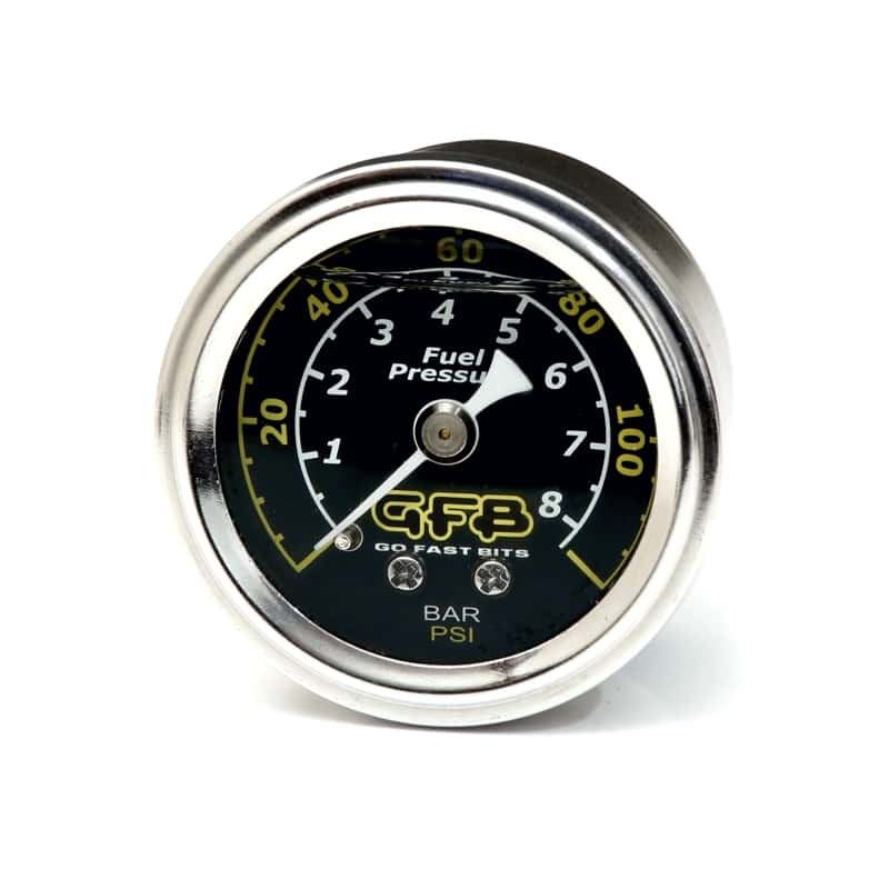 Go Fast Bits — GFB Fuel Pressure Gauge (Suits 8050/8060) 40mm 1-1/2in 1/8MPT Thread 0-120PSI
Fuel Gauge - view 2
