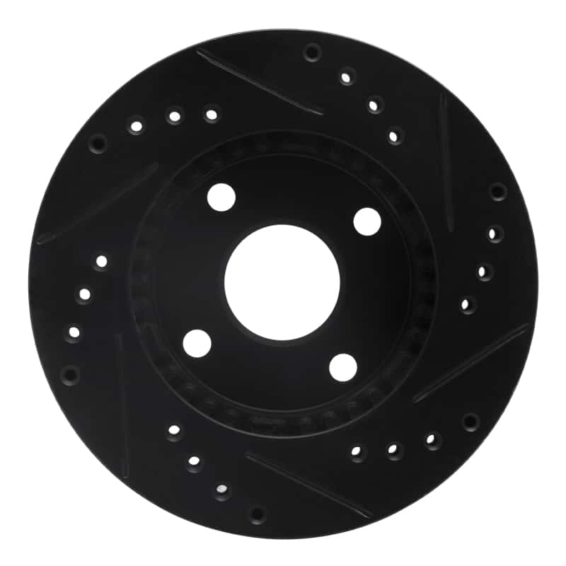 R1 Concepts — R1 90-01 Ford Escort Front Left Drilled & Slotted Black Brake Rotor
R1 Brake Rotor Drill - view 5