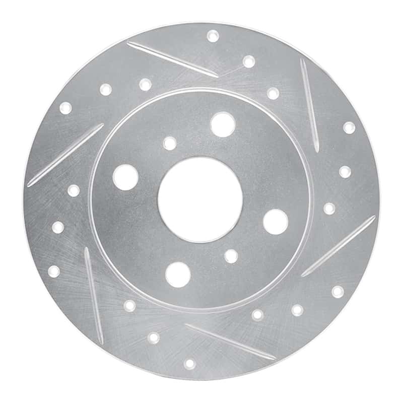 R1 Concepts — R1 85-86 Toyota MR2 Rear Right Drilled & Slotted Silver Brake Rotor
R1 Brake Rotor Drill - view 1