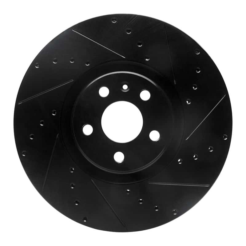 R1 Concepts — R1 16-26 Polestar Polestar 2 Front Right Drilled & Slotted Black Brake Rotor
R1 Brake Rotor Drill - view 1