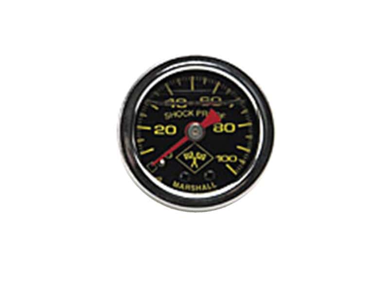 Russell — Russell Performance 100 psi fuel pressure gauge black face chrome case (Liquid-filled) - view 3