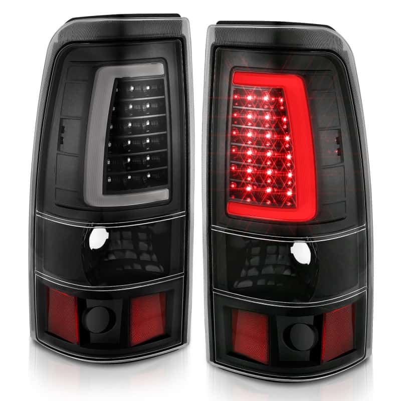 ANZO — ANZO 2003-2006 Chevy Silverado 1500 LED Taillights Plank Style Black w/Clear Lens - view 7